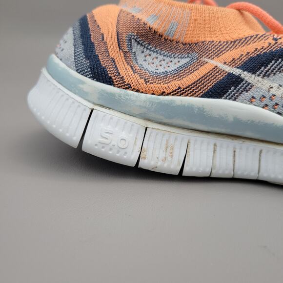 Nike Womens Free 5.0 Flyknit 615806-614 Orange Running Shoes Sneakers Size 6.5 - Picture 8 of 16